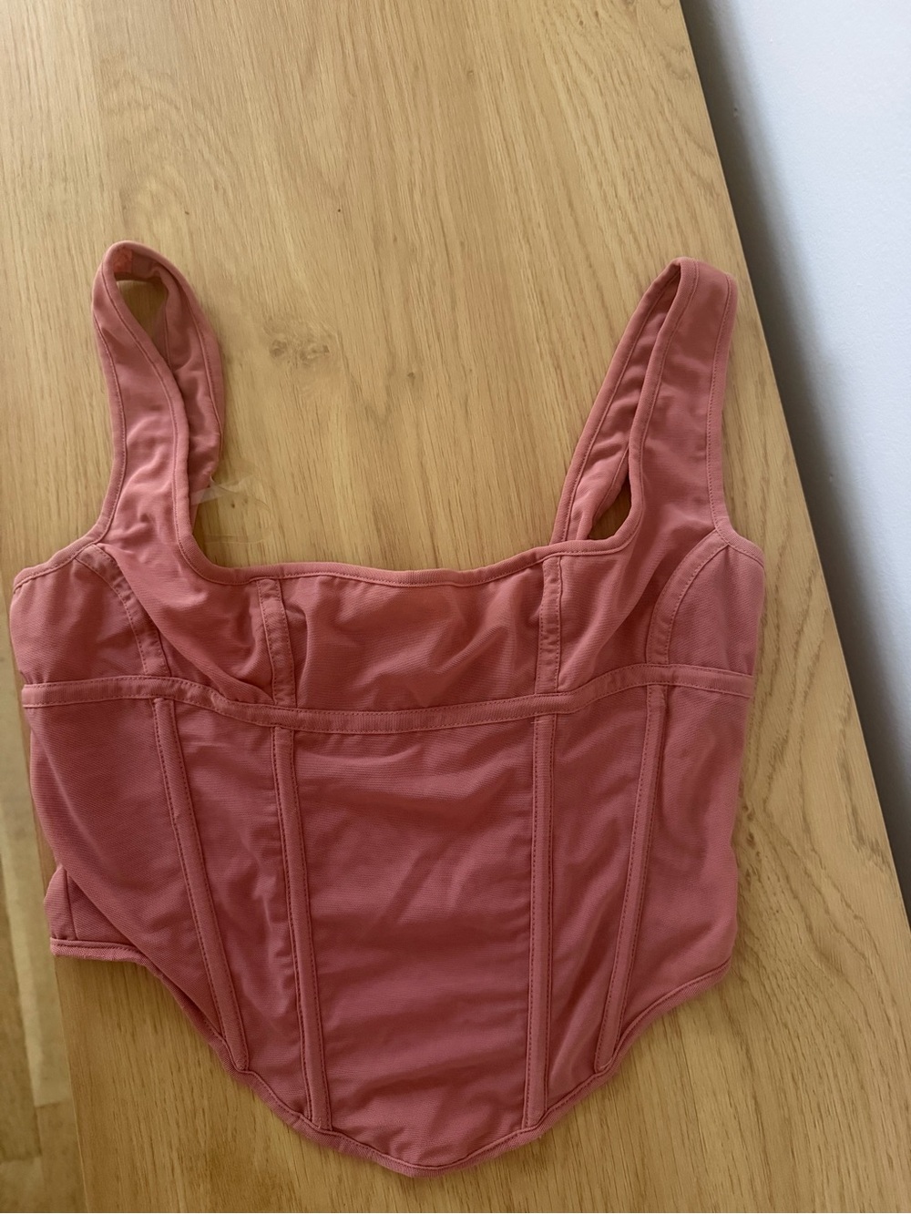 House of CB Dusty Rose Structured Corset Tank